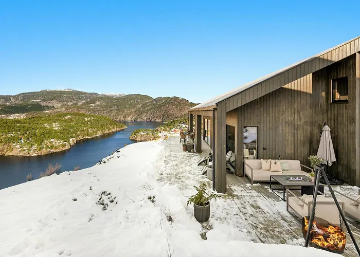 Cabin Overlooking Ryfylke Fjord Hoyvik foto