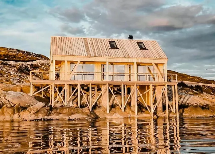 Architectural Gem On Rocks In Kvenvaer Villa photo
