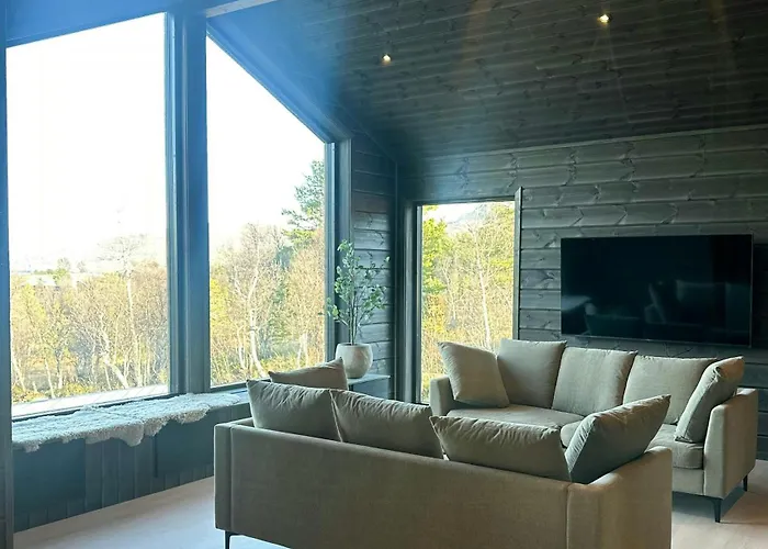 Idyllic Cabin With Panoramic Mountain Views Nerskogen foto